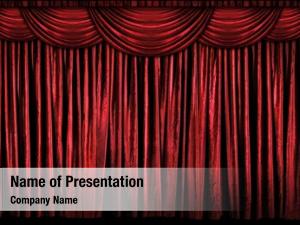 red curtain powerpoint template